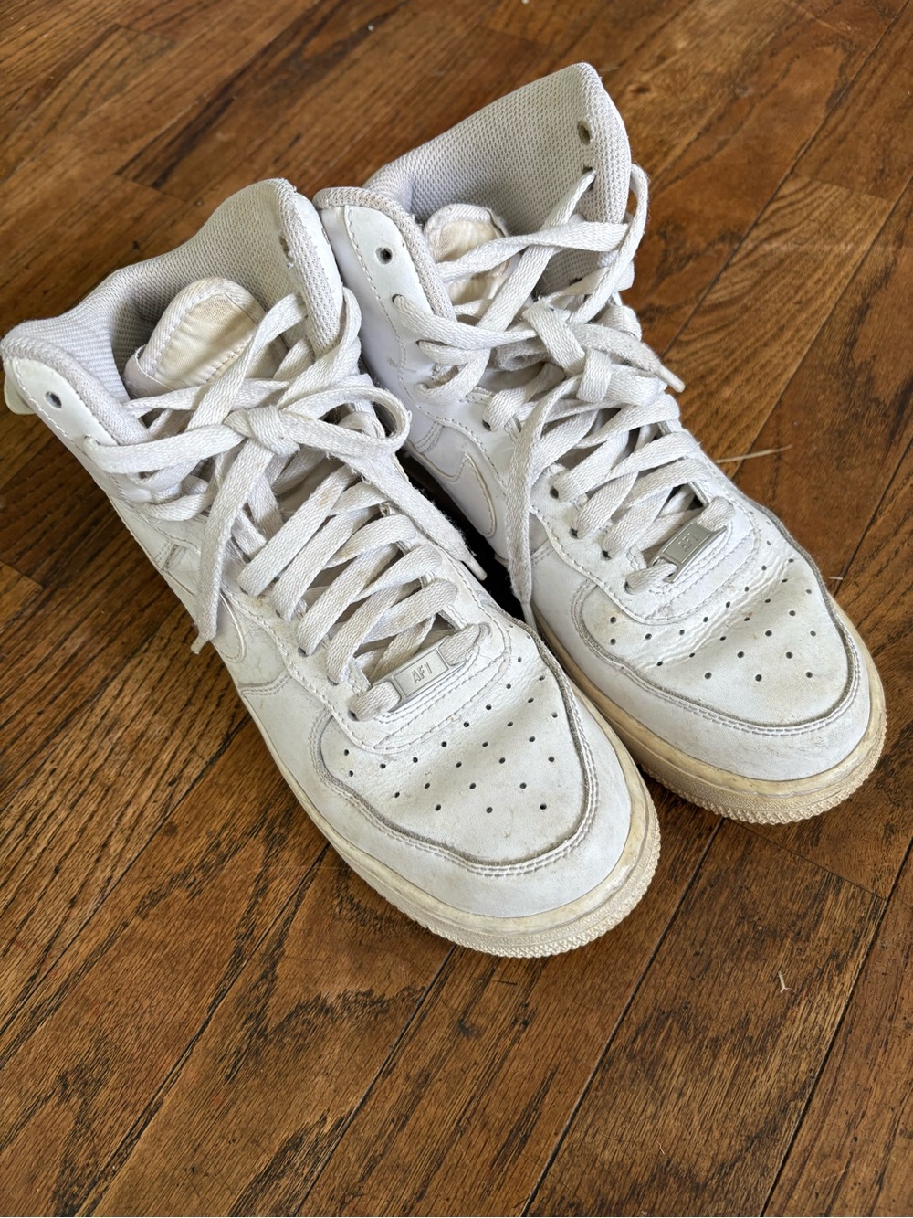 Nike Kids White Sneakers Air Force 1 sz 7y